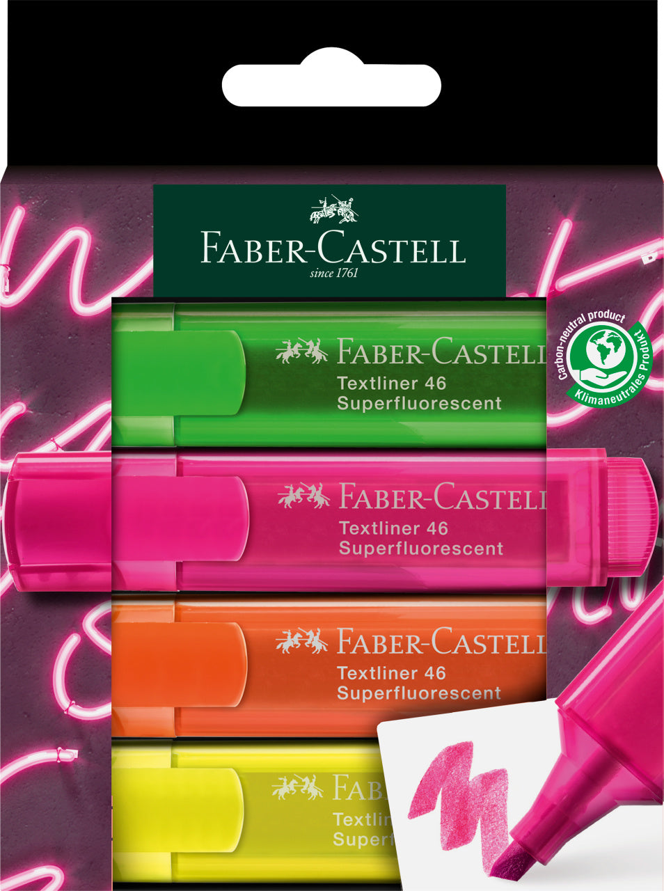 TEXTMARKER SET 4 SUPERFLUORESCENT GEN Z CUTIE CARTON FABER-CASTELL TEXTMARKER SET 4 SUPERFLUORESCENT GEN Z CUTIE CARTON FABER-CASTELL